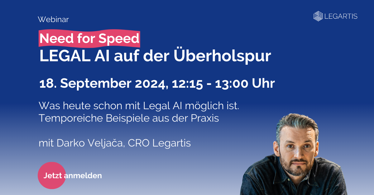 Webinar Need for Speed - Legal AI Teaserbild